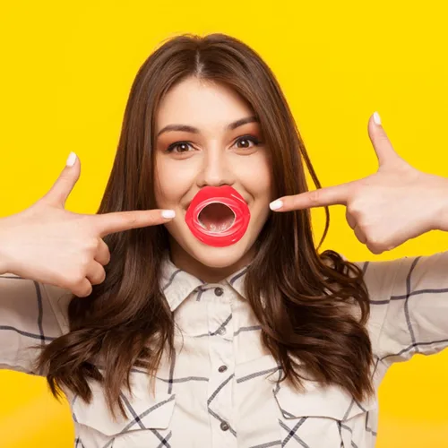Vista 7 de 4 piezas de silicona labios cara delgada ejercitador de goma muscular labios entrenador tensor herramienta