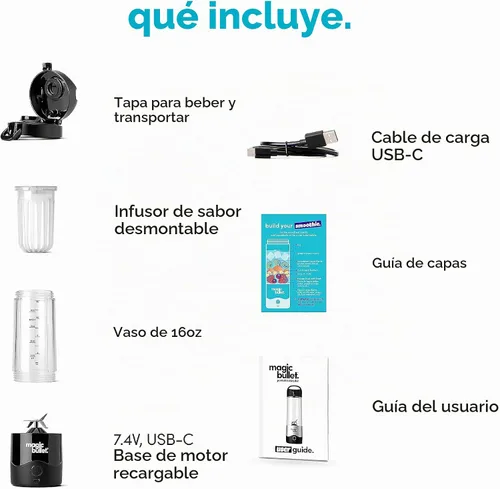 Vista 10 de Magic Bullet Licuadora Portátil MBPB50100AK Negra