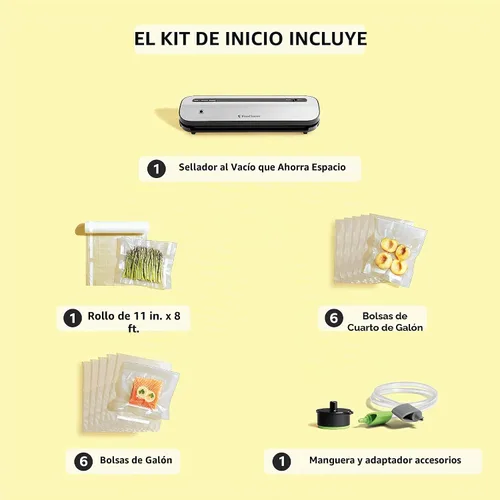 Vista 6 de [Usado] FoodSaver - Sellador al vacío que ahorra espacio con bolsas y rollo