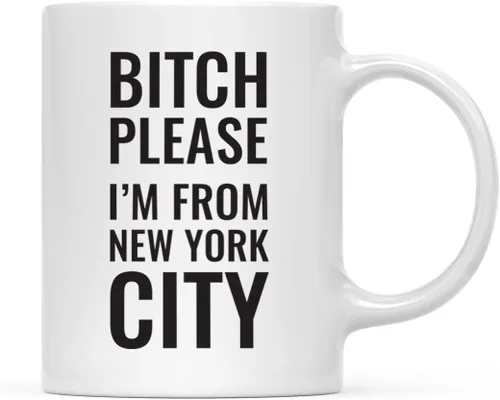 Vista 101 de Andaz Press Taza de café de 11 onzas, regalo de broma, Bitch Please I'm from Alabama, paquete de 1, incluye caja de regalo, divertidas ideas