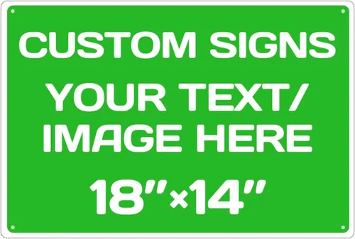 Vista 20 de Letreros metálicos personalizados de aluminio resistentes a la intemperie, texto e imagen personalizados, varios tamaños, peligro, jardín, puerta