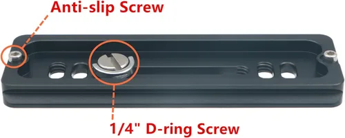 Vista 4 de PU-120 Placa QR universal de liberación rápida de 4.724 in con tornillo de anillo en D para trípode monopie bola cabeza DSLR cámara, compatible