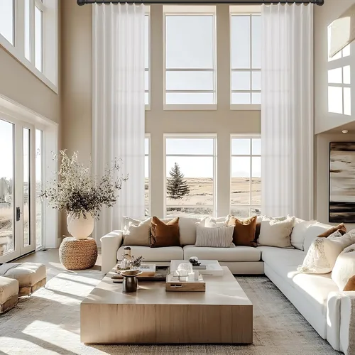 Vista 12 de Cortinas extra largas con pliegues de lino taupe beige de 132 pulgadas de largo para sala de estar con techo alto, dormitorio, cortinas de ventana