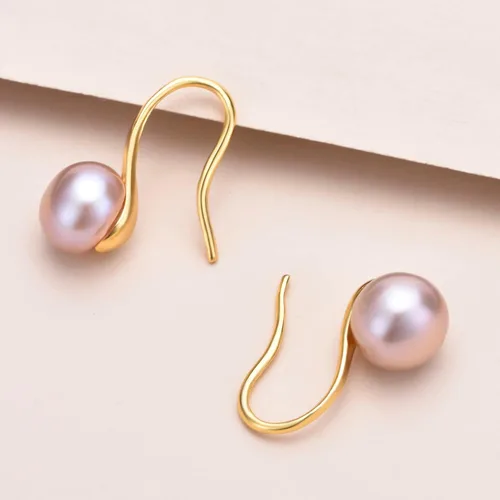 Vista 6 de CACULE Juego de collar y pulsera de perlas de agua dulce, Latón, Perla sintética