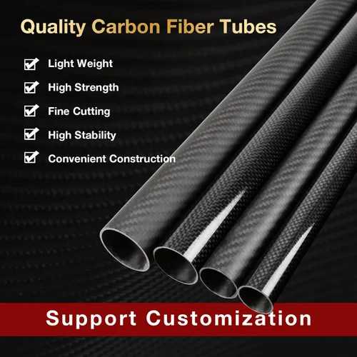 Vista 2 de ARRIS Tubos de Fibra de Carbono de 6 mm x 4 mm x 420 mm, Rollo Envuelto 100% Puro Redondo de Fibra de Carbono Hueca de 6 mm 3K para Cuadricóptero