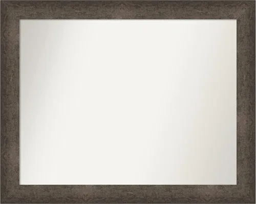 Vista 838 de Amanti Art Espejo de pared personalizado no biselado (25 x 25 pulgadas), marco de bronce acentuado, varios tamaños personalizados, espejo de baño