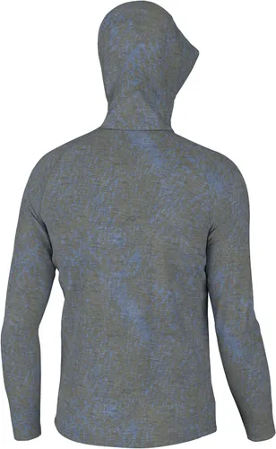 Vista 2 de HUK Sudadera con capucha con patrón de punto de referencia para hombre, camisa de pesca