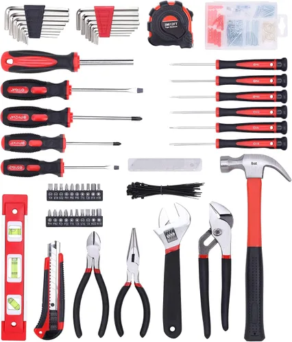 Vista 2 de FASTPRO Juego de herramientas de reparación del hogar de 215 piezas con Rojo