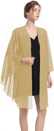 Vista 2 de Baoqiya Chales y envolturas de gasa para fiesta de boda, bufanda para mujer, vestido de noche nupcial en vestidos de ocasiones especiales