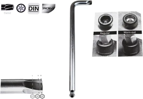 Vista 2 de K Tool 75450 - Juego de extractor de tornillos hexagonales dañados, rango métrico de 9 piezas de 0.059 in a 0.394 in, extractores de extremo
