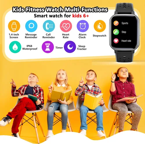 Vista 2 de Reloj inteligente para niños y adolescentes, rastreador de fitness sin necesidad de teléfono, reloj para niños y niñas con 19 modos deportivos