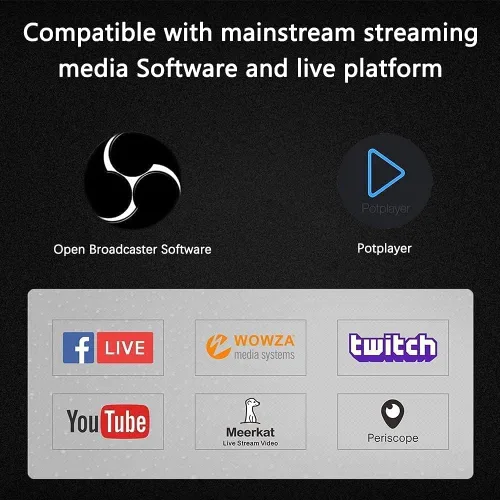 Vista 7 de Tarjeta de captura de video, dispositivo de captura de video HDMI 4K, 1080P HD 30fps Grabber de audio y video en vivo para juegos, transmisión