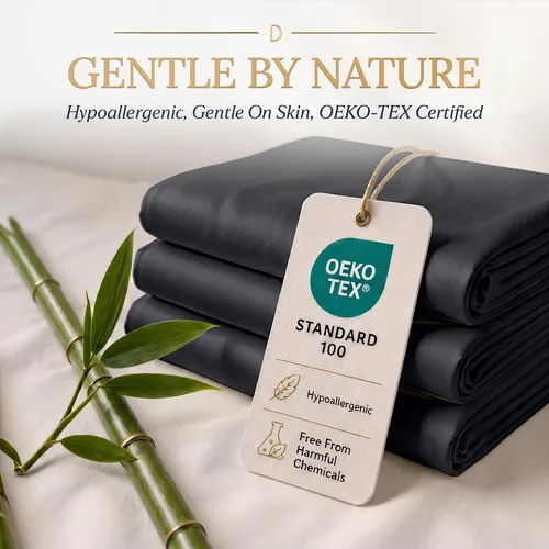 Vista 7 de DECOLURE Sábanas 100% Viscosa Derivada de Bambú Tamaño Individual - Sábanas de Lujo de 3 Piezas Naturalmente Refrescantes, Juego de Cama Ultra Suave