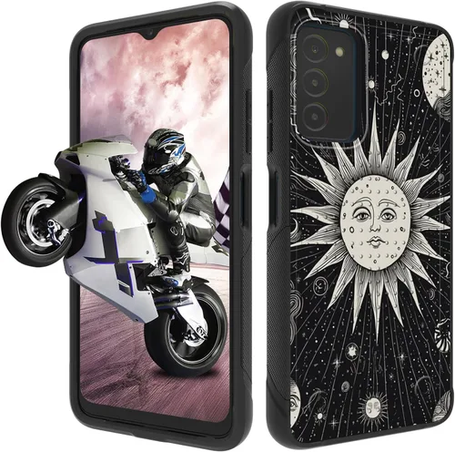 Vista 41 de Funda protectora resistente de doble capa para Samsung A14 5G (parte trasera con textura antideslizante), TPU suave a prueba de golpes, para Samsung