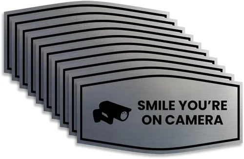 Vista 22 de Fancy Smile You're On Camera Letrero (negro) - Mediano (1 unidad)