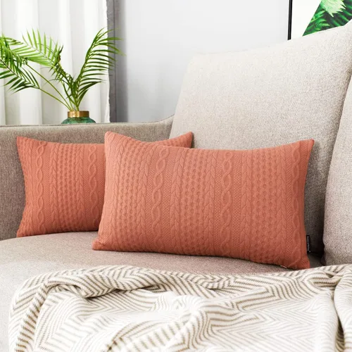 Vista 11 de Booque Valley Paquete de 4 fundas de almohada azules de 18 x 18 pulgadas, fundas de almohada decorativas de verano para sofá, estilo campestre