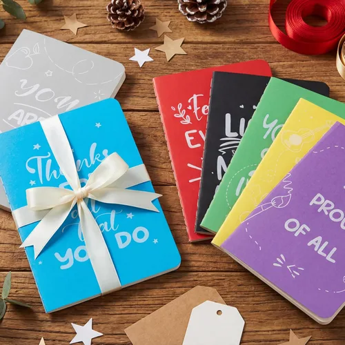 Vista 7 de BESARME A6 Pocket Notebook Inspirational Theme Colorful Covers Blank Pages Small Journal for Sketching Daily Planning Notes Travel Kids Students