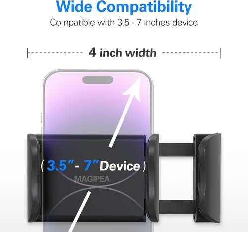 Vista 2 de MAGIPEA Soporte de teléfono de cuello de cisne para cama, soporte flexible de teléfono celular de 34 pulgadas para escritorio, soporte de abrazadera