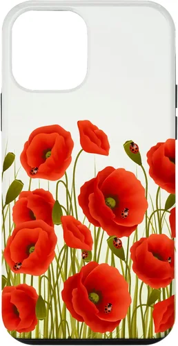 Vista 15 de iPhone 13 Rojo Amapolas Flores En Un Campo Caso