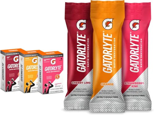 Vista 12 de Gatorlyte Polvo Cereza Lima, rinde porción de 16.9 oz, peso neto 3.1 oz (Paquete de 6)