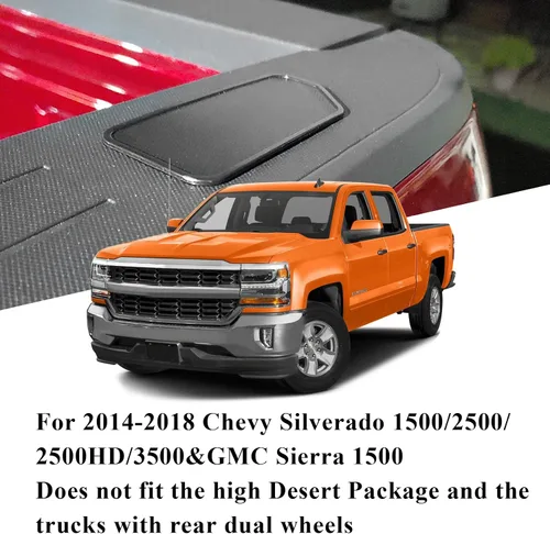 Vista 2 de TTCR-II Cubiertas para orificios de estaca para riel de cama GMC Sierra y Chevy Silverado 2014-2018, cubiertas de bonneau para camiones para Sierra