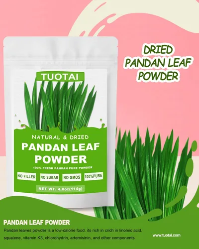 Vista 2 de Polvo de hojas de pandan premium, 4.0 onzas, polvo 100% natural, libre de azúcar añadida, sin gluten, sin OMG