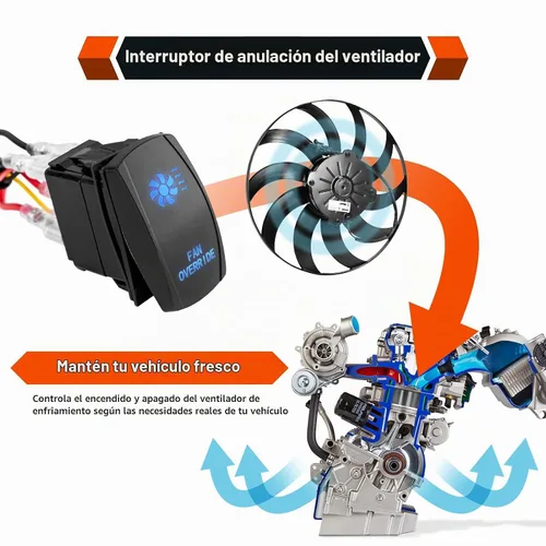 Vista 2 de WeiSen - Kit de arnés de cableado de anulación de ventilador de refrigeración de 160 W, apto para UTV ATV todoterreno