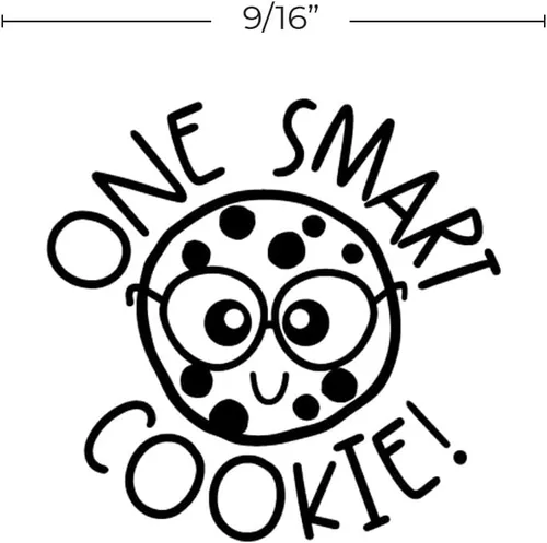 Vista 5 de One Smart Cookie Stamp / 2000 Plus Sello Automático de Maestro con Temática de Comida / Estampador de Golosinas / 9/16" Sello Pequeño de Impresión