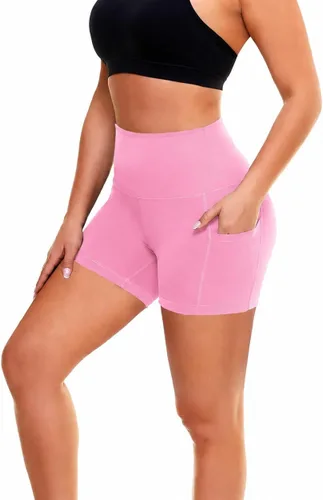 Vista 39 de Biker Shorts for Women with Pockets - 8"/5"/3" Booty Black Spandex Shorts Verde militar