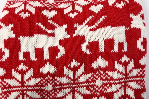 Vista 3 de Suéter para perros y gatos con motivos festivos, color rojo clásico, XS, Rojo