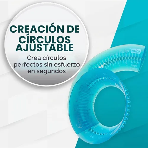Vista 2 de Koala Tools - Mini regla de anillo para plantillas y superficies de círculos, regla circular con diámetro ajustable de 1 a 3.5 pulgadas, herramienta