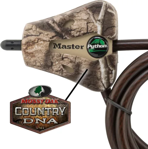 Vista 5 de Master Lock Candado de cable, cerradura de cable con llave ajustable Python, cable de 6 pies de largo, paquete de 2 unidades de camuflaje de ADN