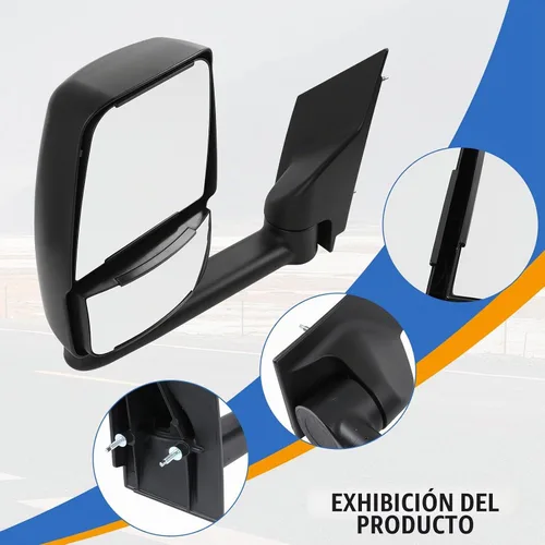 Vista 6 de JDMSPEED Espejo retrovisor lateral izquierdo del conductor compatible con Chevy Express GMC Savana 1500/2500/3500 2003-2019 con ajuste manual