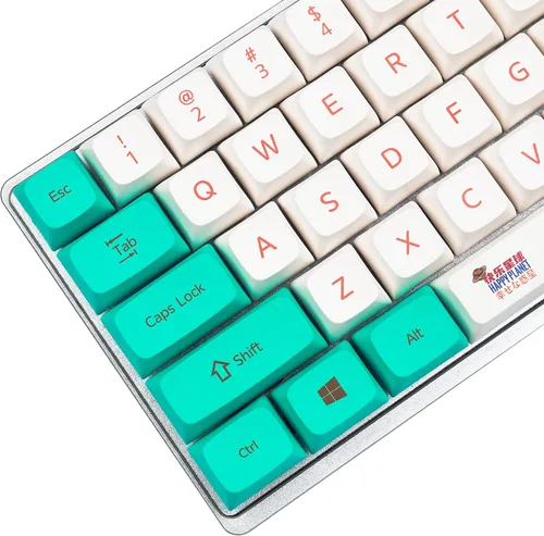 Vista 11 de YMDK 127 teclas negras en blanco ZDA XDA V2 teclas PBT Keycap para teclado MX 104 87 61 melodía 96 KBD75 ID80 GK64 SP84