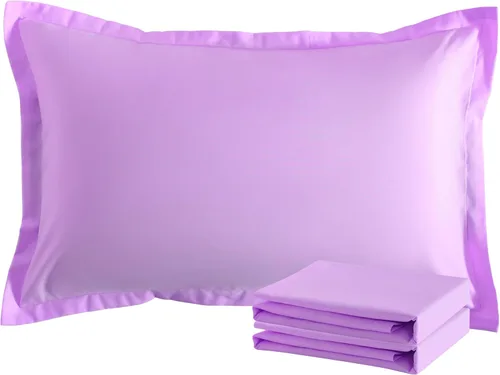 Vista 115 de NTBAY Fundas de almohada estándar, paquete de 2 fundas de almohada de microfibra cepillada de 20 x 26 pulgadas, súper suaves y acogedoras