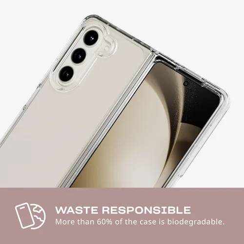 Vista 6 de Tech21 Funda EvoClear para Samsung Galaxy Z Fold5 - Protección contra impactos - Transparente
