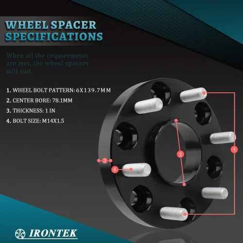 Vista 3 de IRONTEK Espaciadores de rueda de 6 x 5.5 compatibles con Chevy Silverrado 1500 99-24/Avalanche/Express 1500/Tahoe; para GMC Savana 1500/Sierra