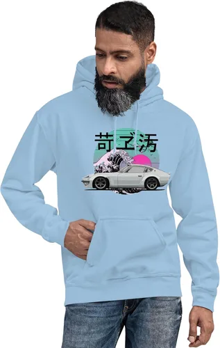 Vista 2 de 1973 Datsun 240z JDM Legend Japanese Tuner Drift Racing Sudadera con capucha unisex