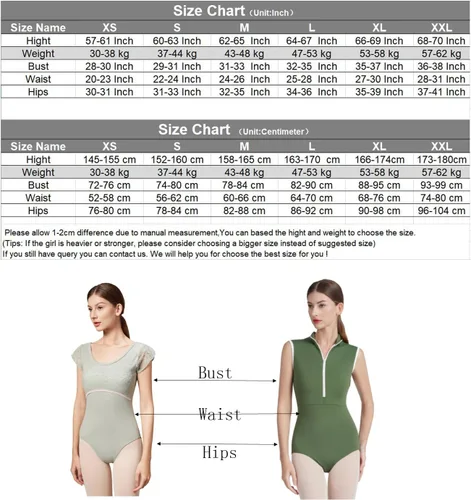 Vista 3 de Leotardos de ballet para mujer, con cremallera, para yoga, gimnasia