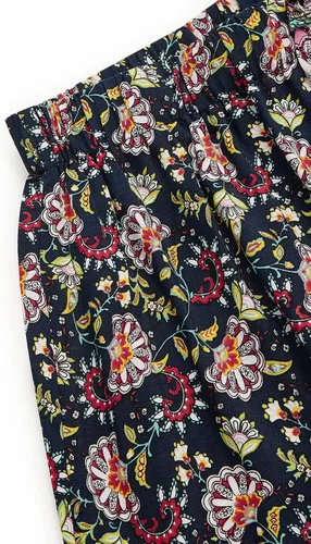 Vista 29 de Milumia Women Boho Vintage Floral Print Long Skirt Summer Tiered Maxi Skirt