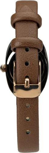 Vista 9 de TIME100 Reloj ovalado para mujer y pulsera acentuada con cristal de primera calidad, correa de cuero