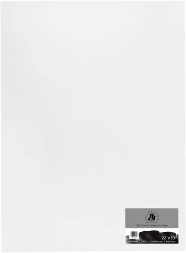Vista 10 de New York Central Papel de acuarela – 5 x 7 – 5 paquetes de 5 – 25 hojas en total – prensa en frío de 300 libras – 100% algodón, sin ácidos, calidad