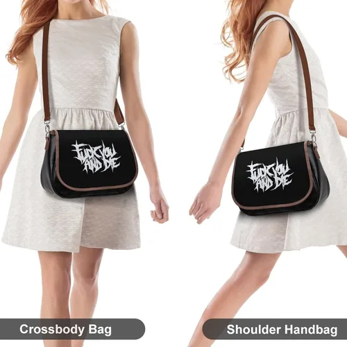 Vista 4 de Fuck You and Die - Bolso bandolera de poliuretano para mujer
