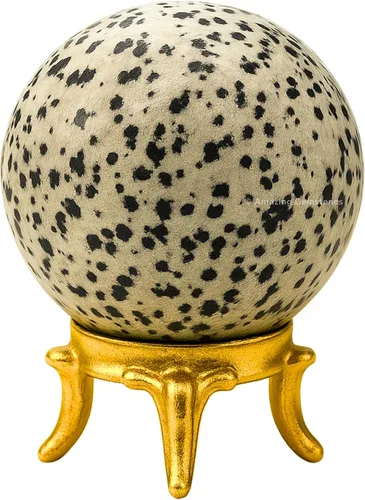 Vista 75 de Amazing Gemstone Bola de cristal de Amazonita con soporte, bolas de meditación de esfera de cristal de 2 pulgadas para brujería y bolas decorativas