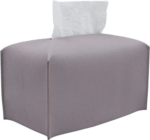 Vista 17 de Livelab Funda para caja de pañuelos, moderna y decorativa, de piel sintética, rectangular, organizador para encimera de tocador, mesitas de noche