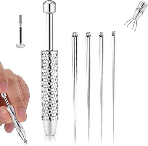Vista 14 de Herramienta de Agarre de Bola Cónica para Perforación para Reemplazo de Joyería - Herramienta Aplicadora de Aretes de Acero Inoxidable con Parte