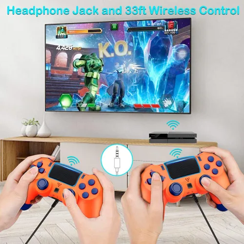 Vista 7 de Wiv77 Controlador inalámbrico compatible con el controlador PS4 el controlador pa4 funciona con el controlador Playstation 4 control remotomandomate