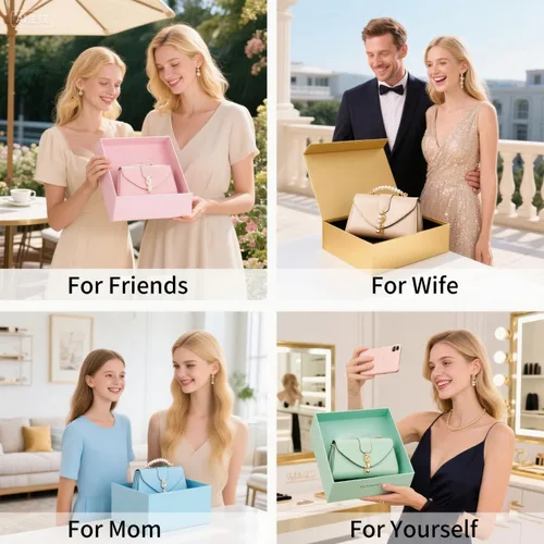 Vista 5 de Bolso de noche con lentejuelas brillantes para mujer, bandolera y bandolera para fiesta, graduación, boda