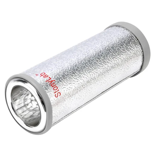 Vista 2 de stonylab Dewar - Frasco de vidrio de borosilicato de forma cilíndrica con base de aluminio, profundidad interior de 7.874 in y diámetro