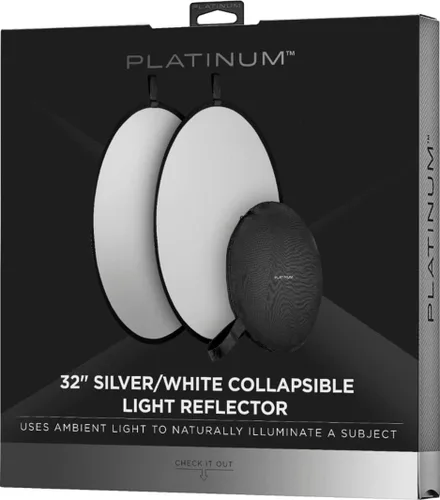 Vista 4 de Platinum - Reflector de luz plegable de 32" para fotografía multidisco plegable con bolsa difusor blanco para estudio e iluminación exterior